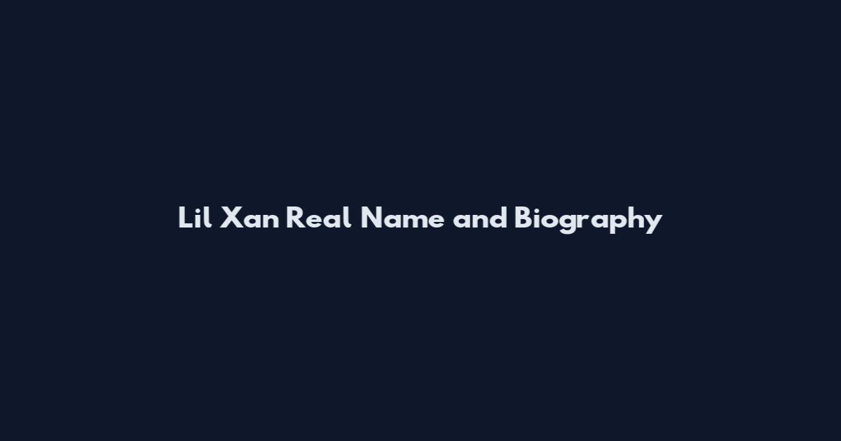 Lil Xan Real Name and Biography