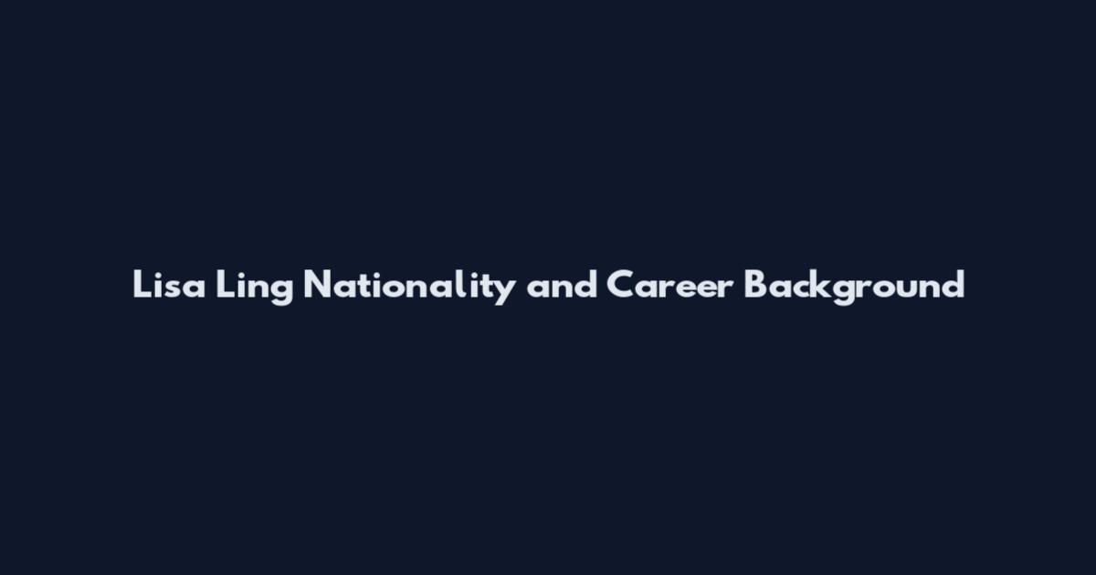 Lisa Ling Nationality and Career Background