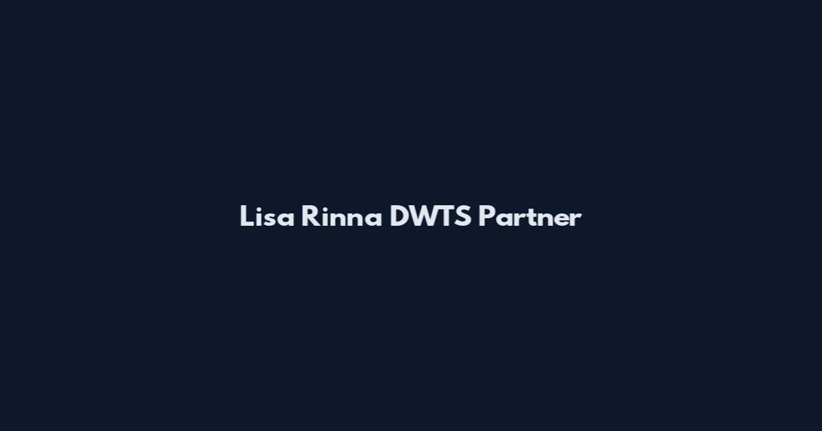 Lisa Rinna DWTS Partner