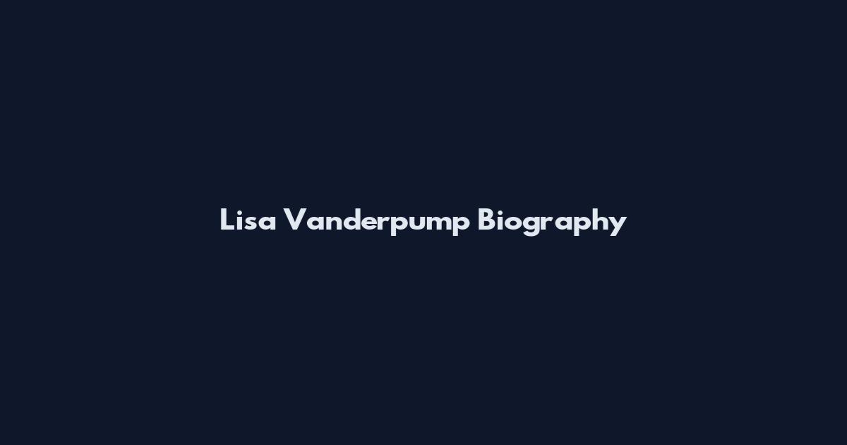 Lisa Vanderpump Biography