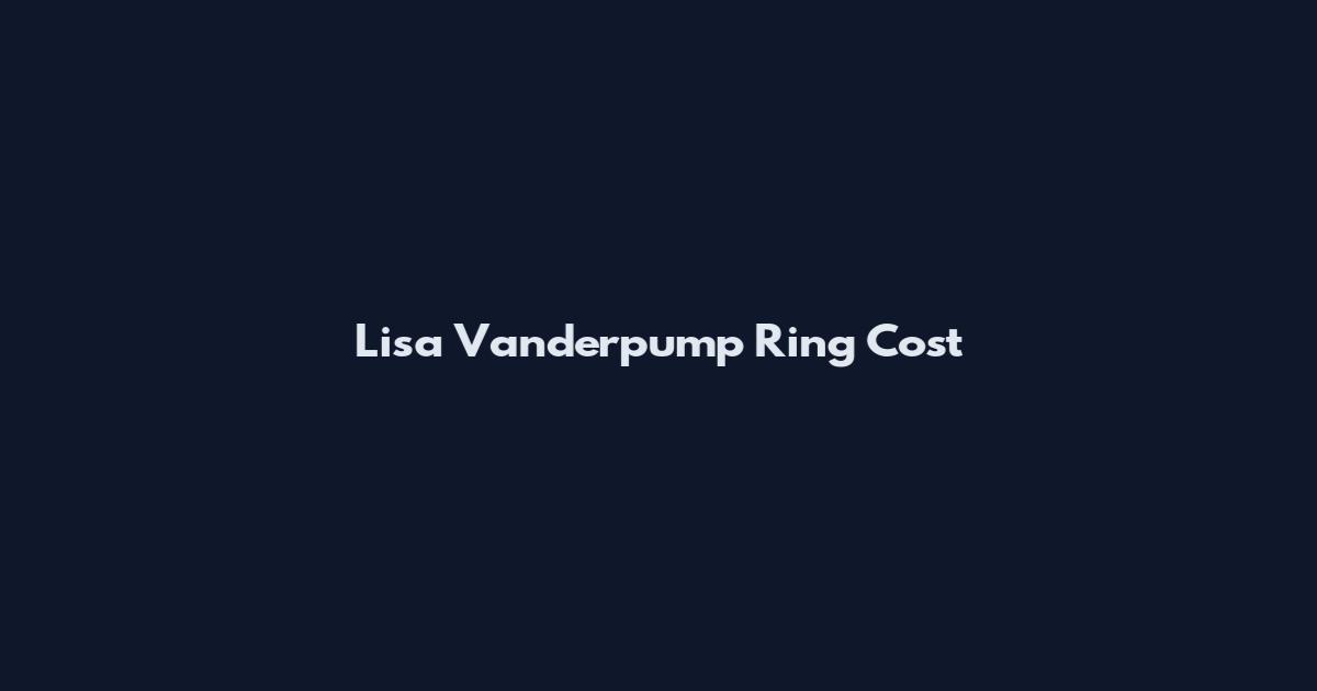 Lisa Vanderpump Ring Cost