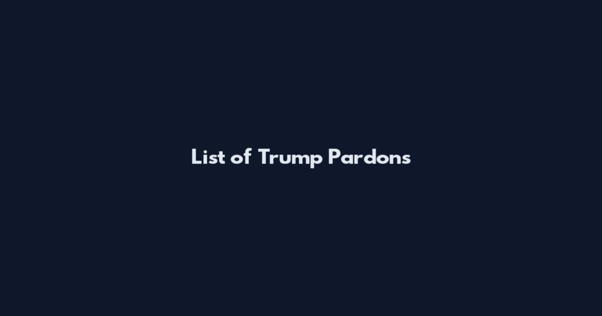 List of Trump Pardons