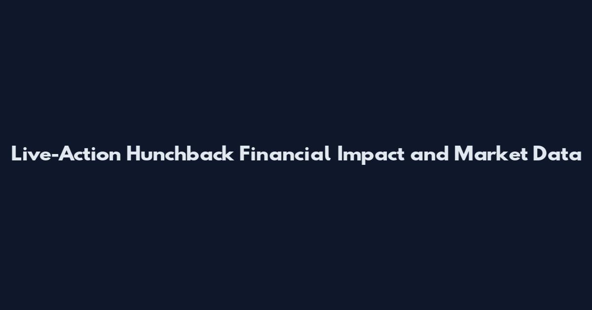 Live-Action Hunchback Financial Impact and Market Data