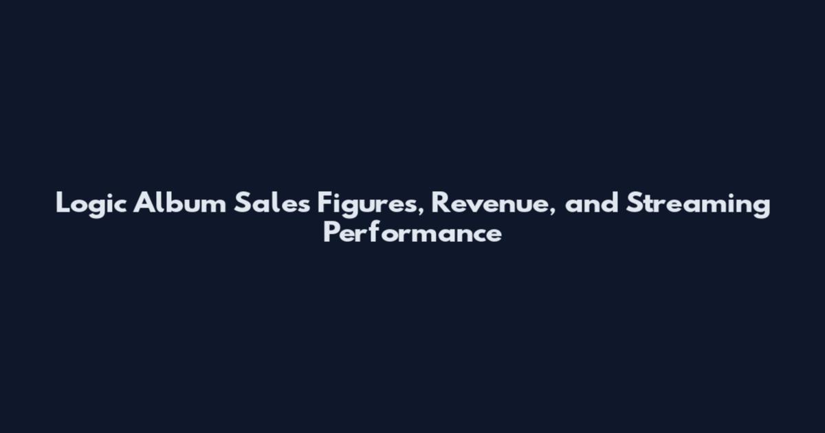 Logic Album Sales Figures, Revenue, and Streaming Performance