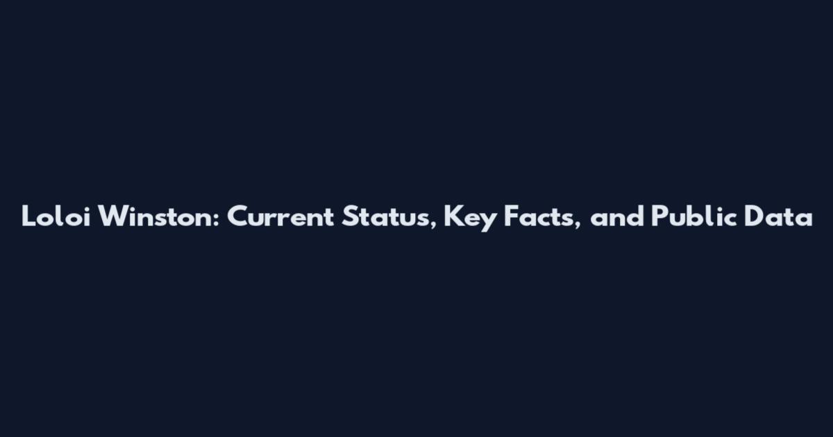 Loloi Winston: Current Status, Key Facts, and Public Data