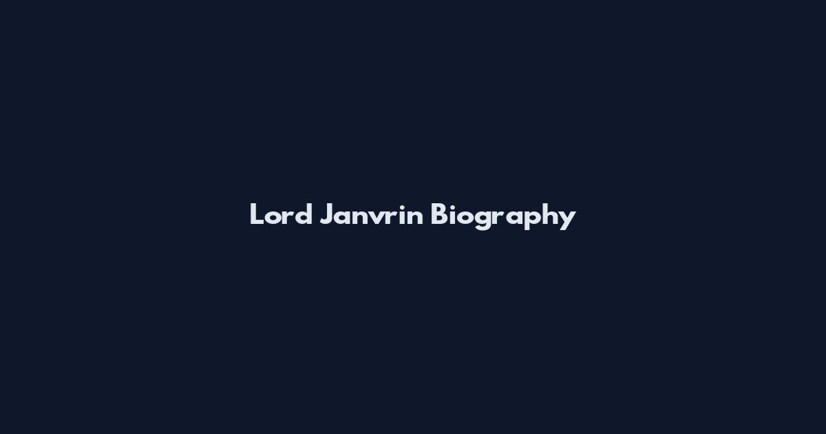 Lord Janvrin Biography