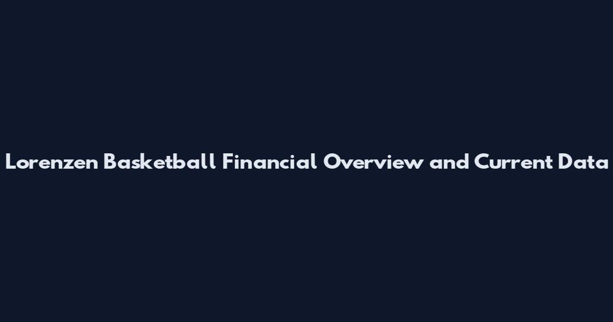 Lorenzen Basketball Financial Overview and Current Data