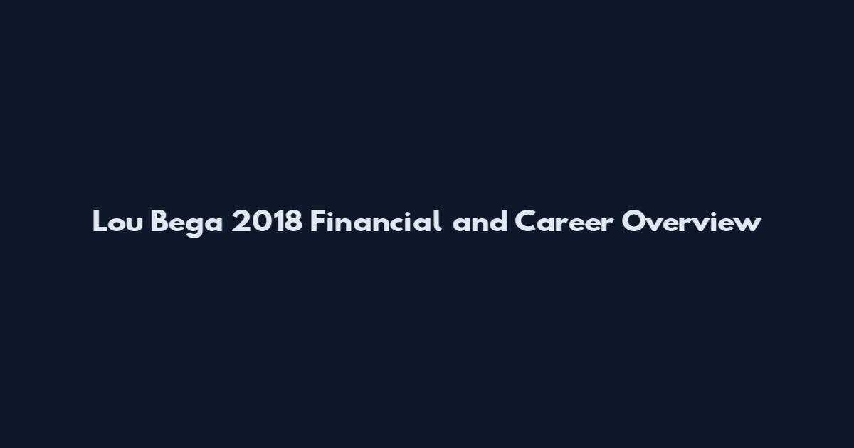 Lou Bega 2018 Financial and Career Overview