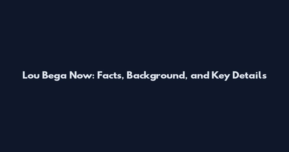 Lou Bega Now: Facts, Background, and Key Details