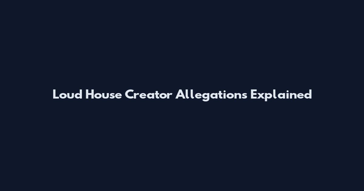 Loud House Creator Allegations Explained