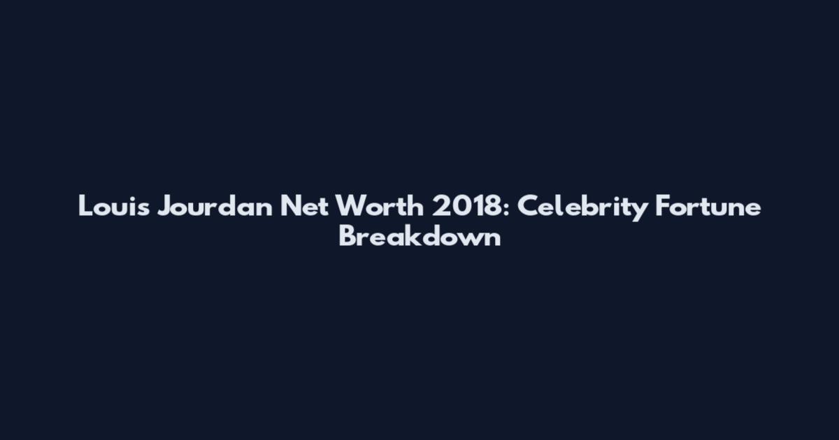 Louis Jourdan Net Worth 2018: Celebrity Fortune Breakdown