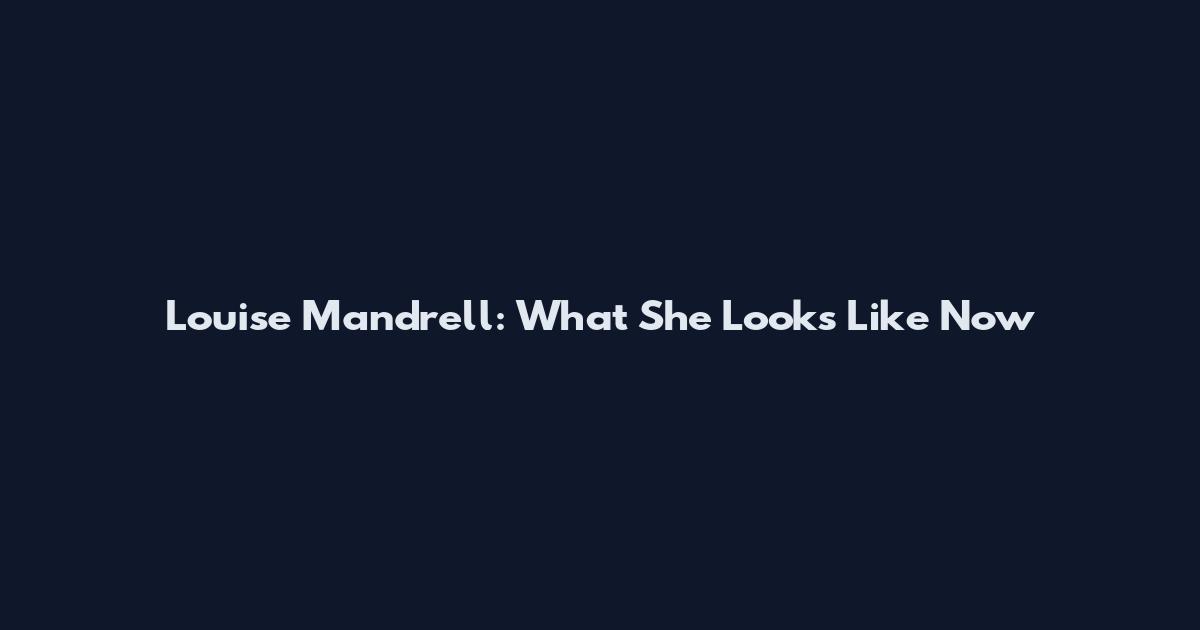 Louise Mandrell: What She Looks Like Now