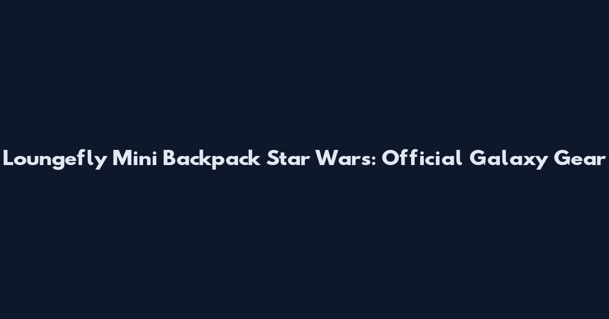 Loungefly Mini Backpack Star Wars: Official Galaxy Gear
