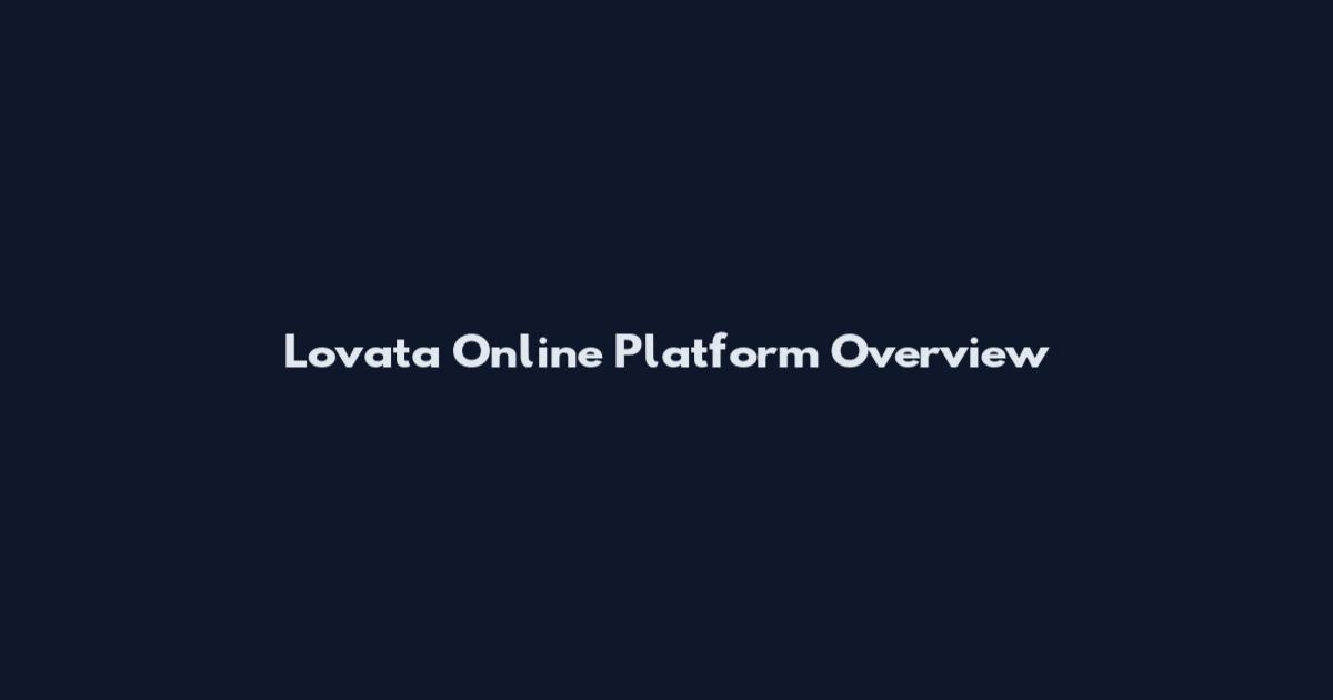 Lovata Online Platform Overview