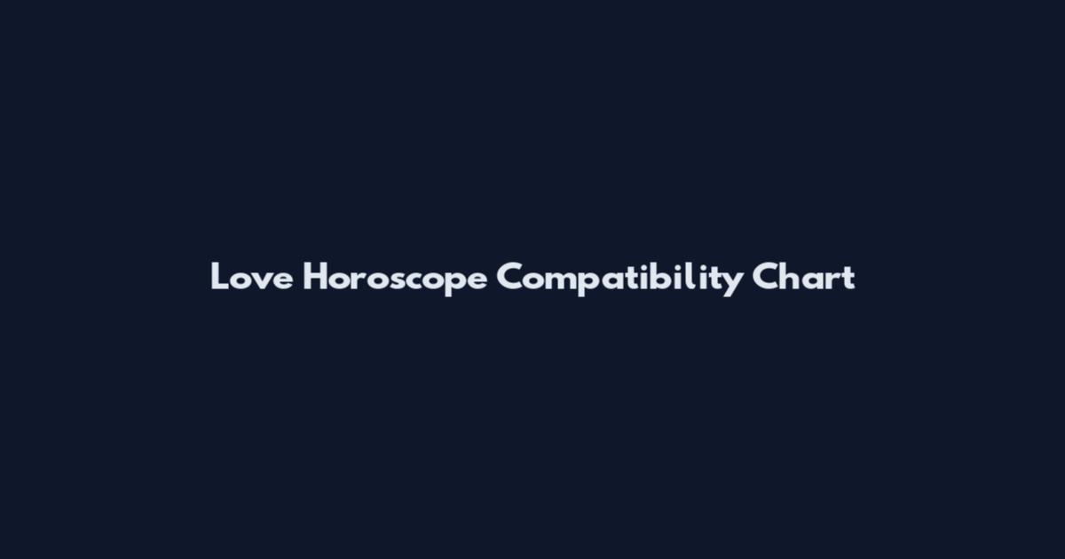 Love Horoscope Compatibility Chart