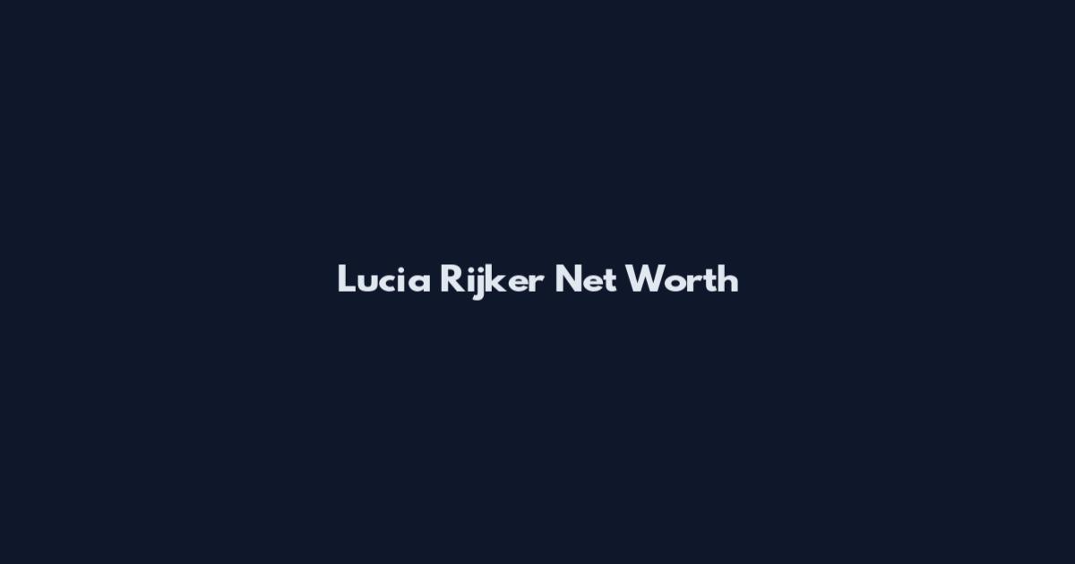 Lucia Rijker Net Worth