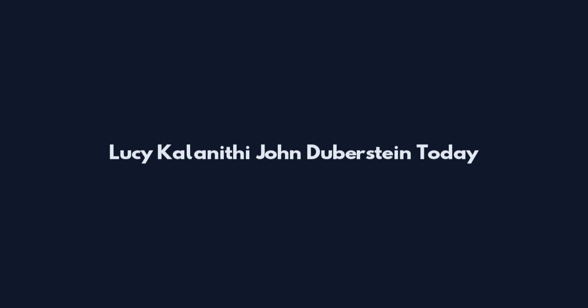 Lucy Kalanithi John Duberstein Today