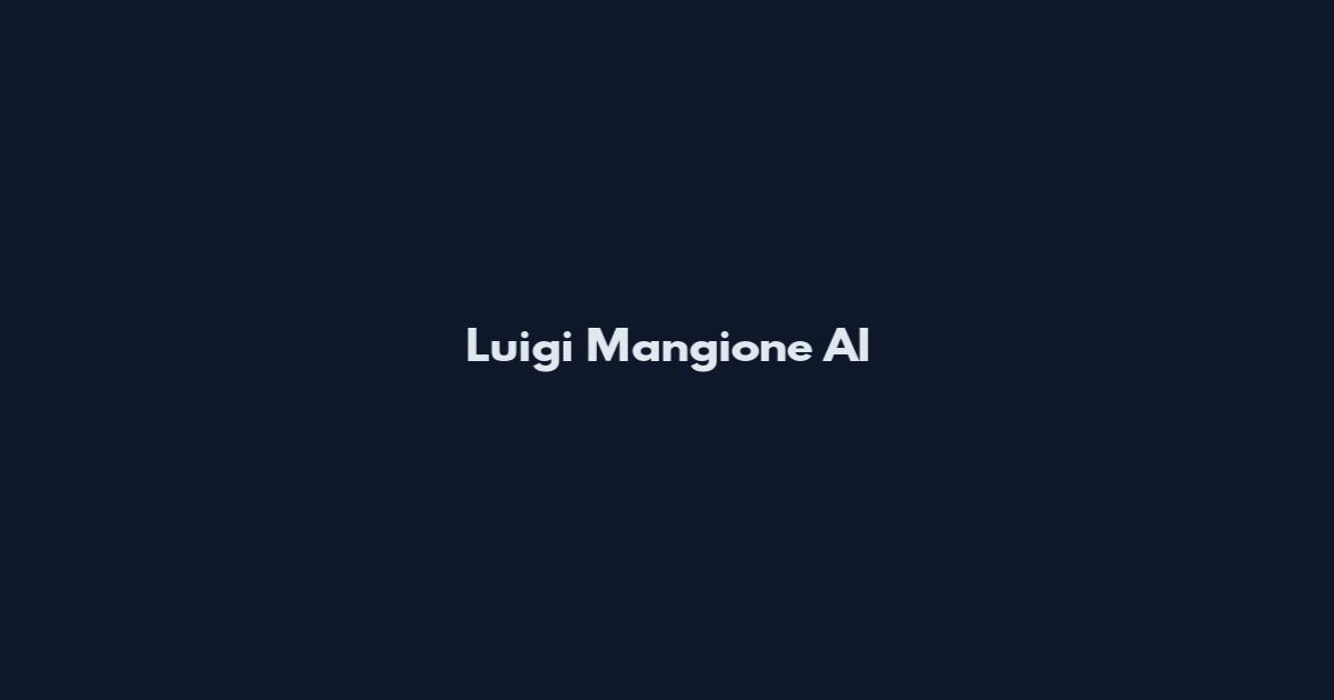 Luigi Mangione AI