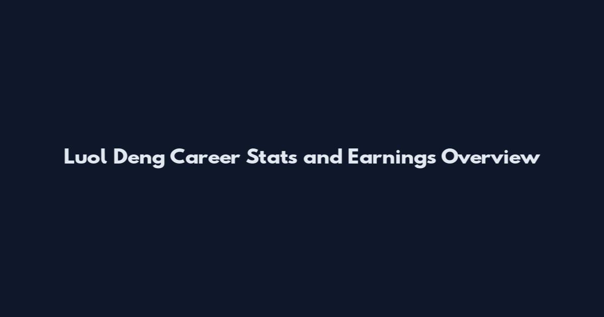 Luol Deng Career Stats and Earnings Overview