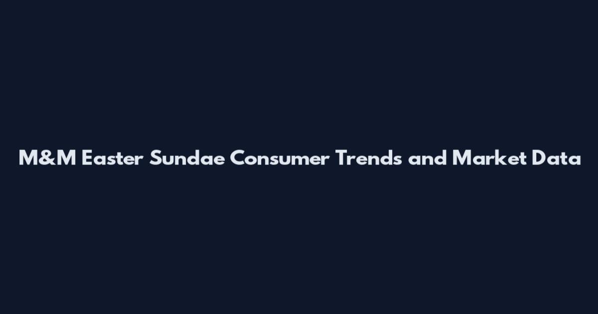 M&M Easter Sundae Consumer Trends and Market Data