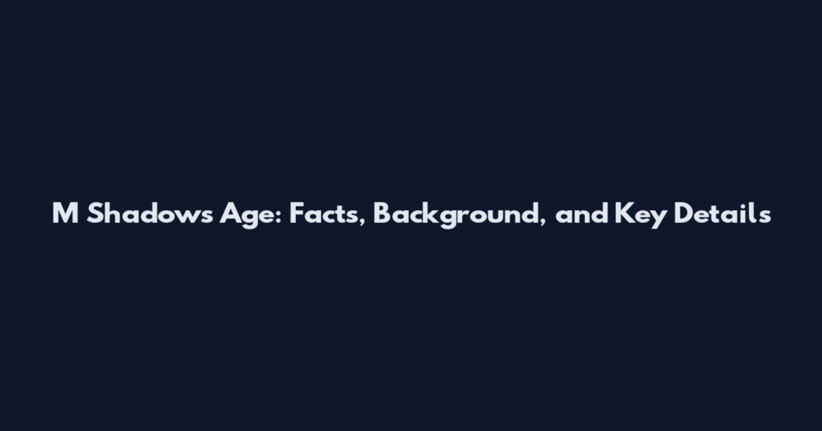 M Shadows Age: Facts, Background, and Key Details