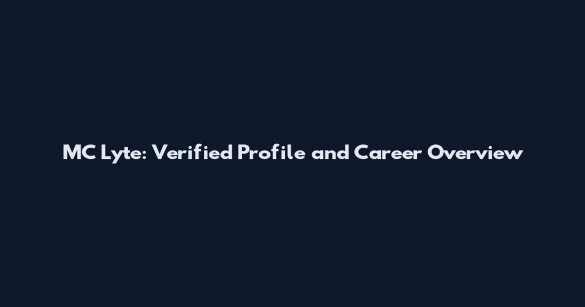 MC Lyte: Verified Profile and Career Overview