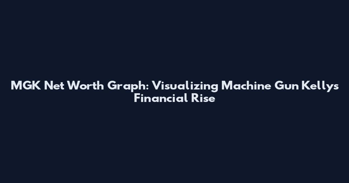 MGK Net Worth Graph: Visualizing Machine Gun Kelly's Financial Rise