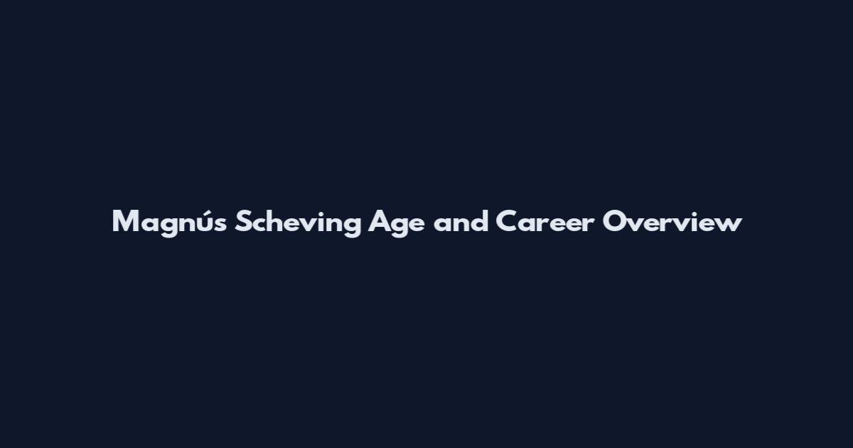 Magnús Scheving Age and Career Overview