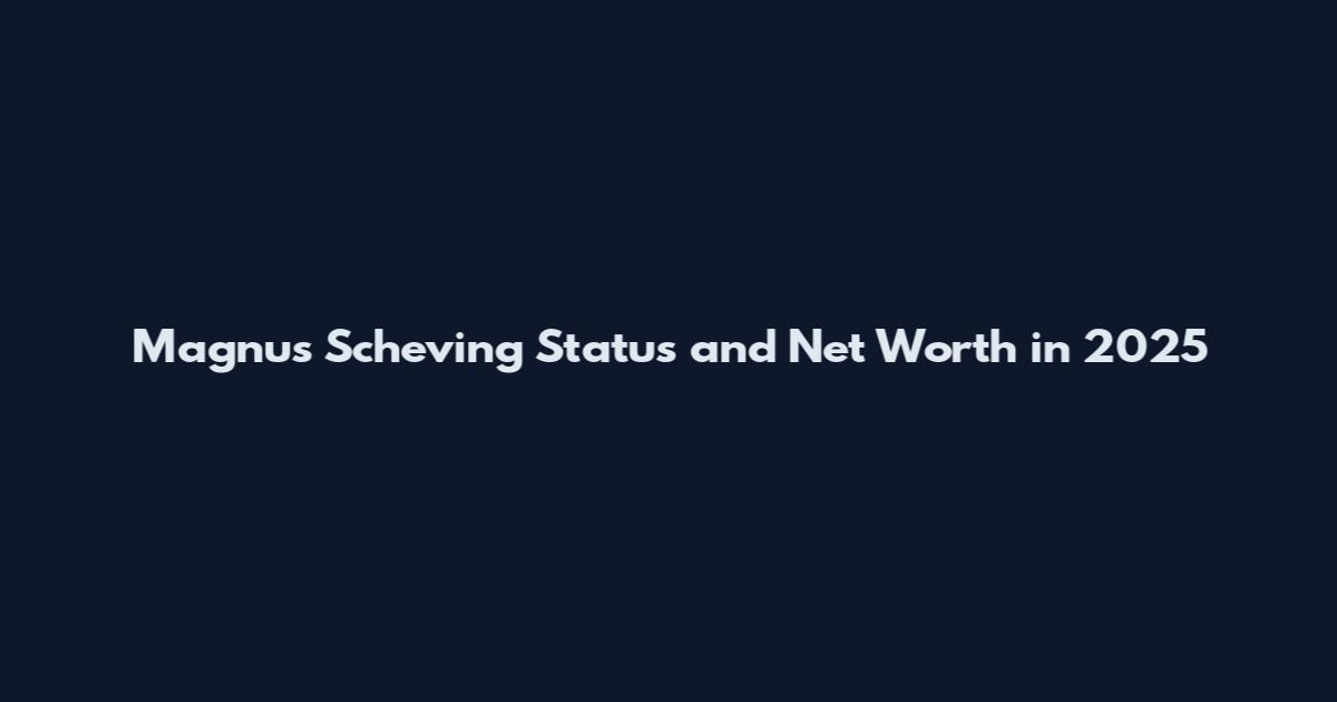 Magnus Scheving Status and Net Worth in 2025