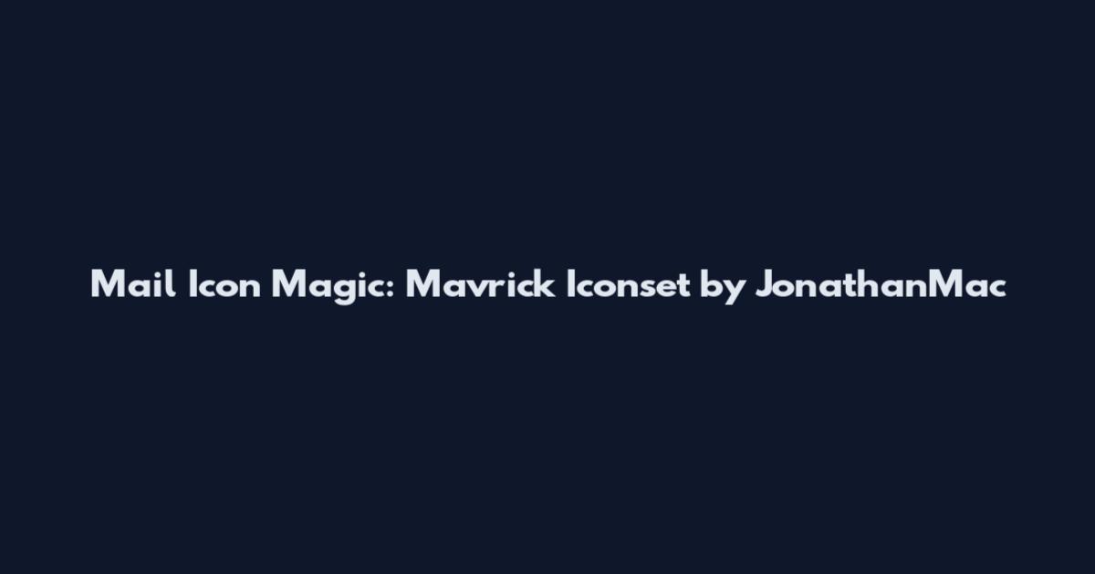Mail Icon Magic: Mavrick Iconset by JonathanMac