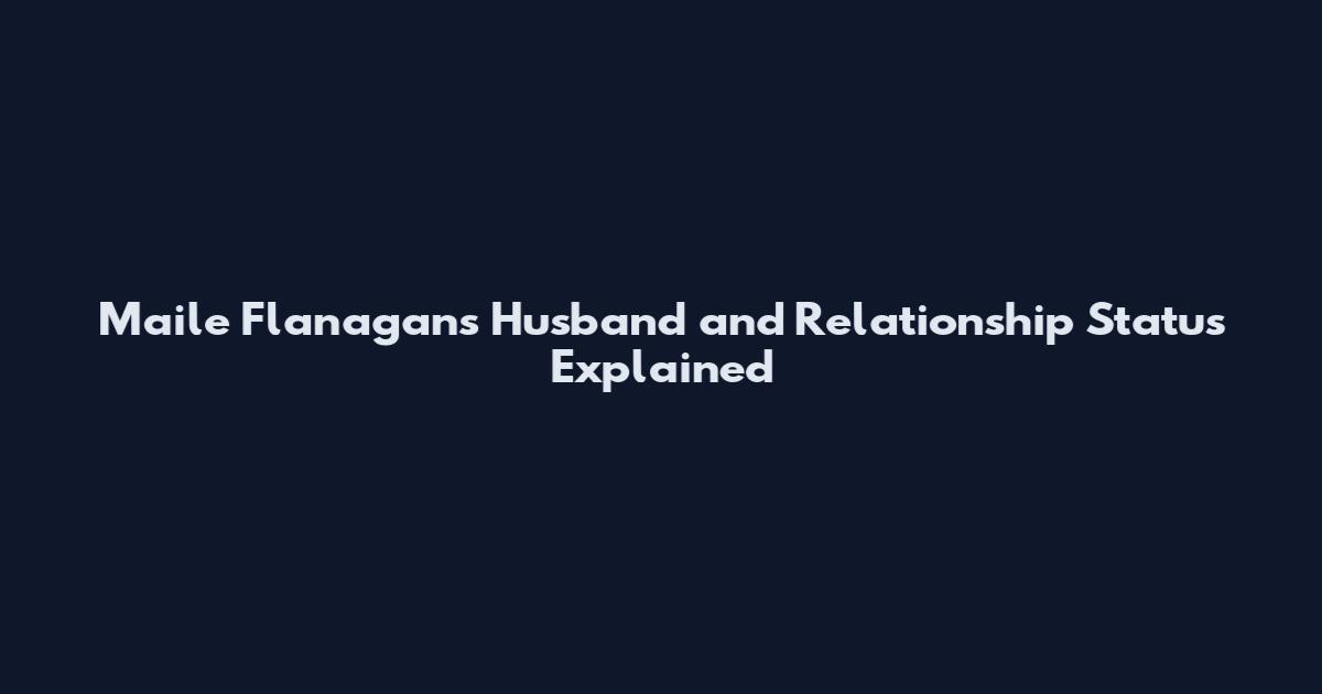 Maile Flanagan's Husband and Relationship Status Explained