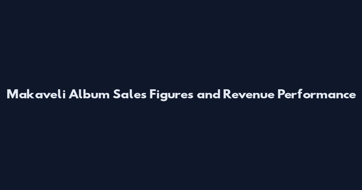 Makaveli Album Sales Figures and Revenue Performance