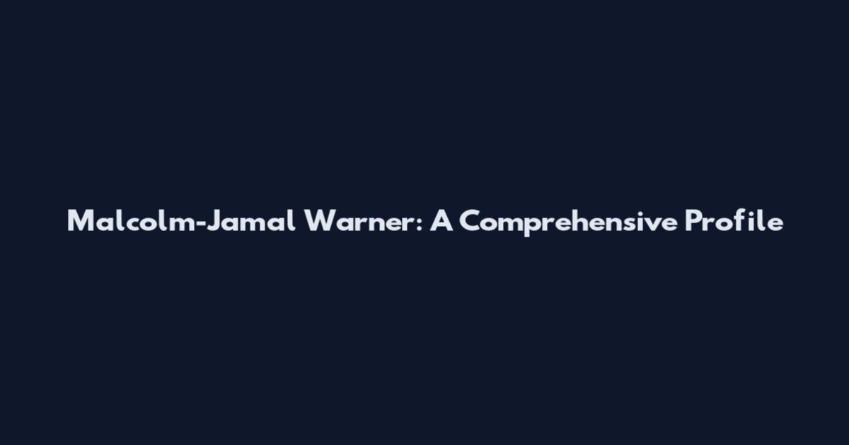 Malcolm-Jamal Warner: A Comprehensive Profile