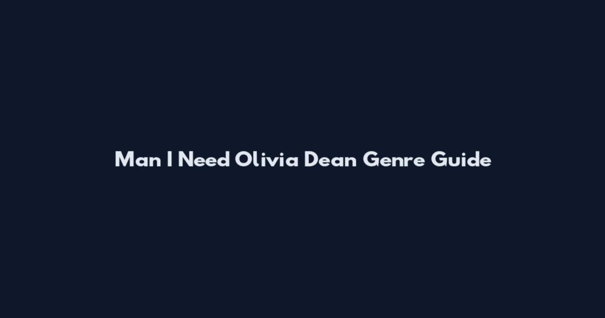 Man I Need Olivia Dean Genre Guide