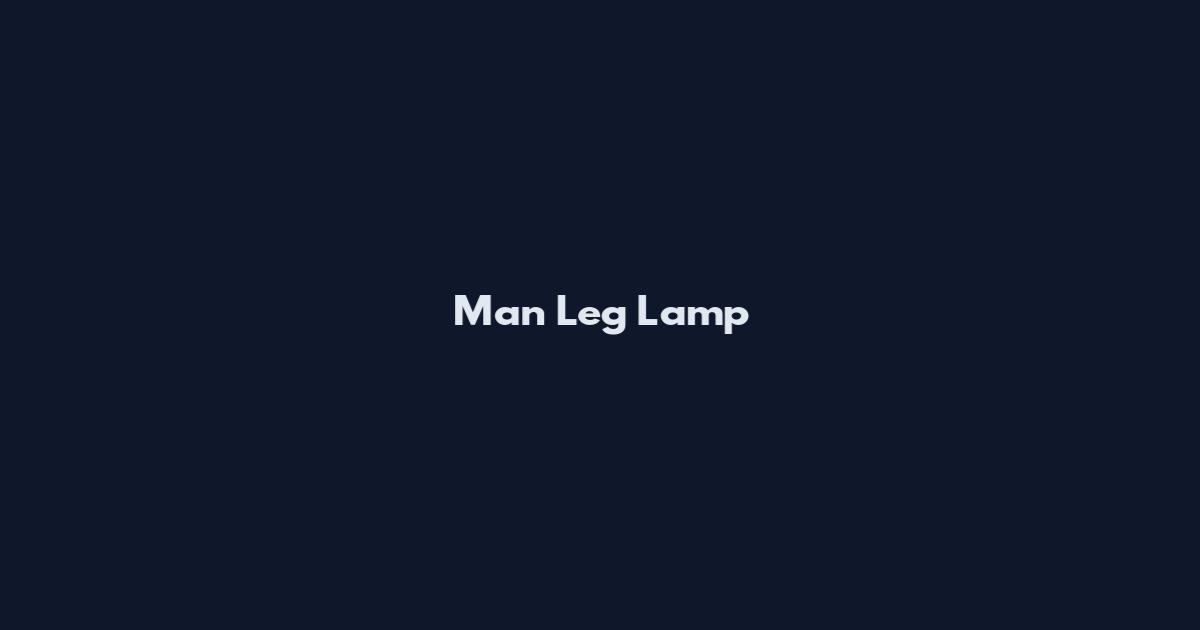 Man Leg Lamp