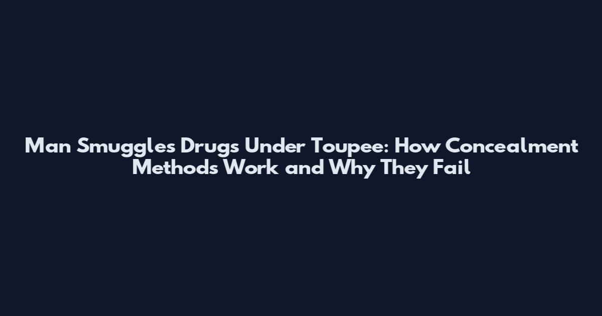Man Smuggles Drugs Under Toupee: How Concealment Methods Work and Why They Fail