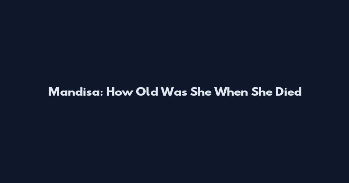 Mandisa: How Old Was She When She Died