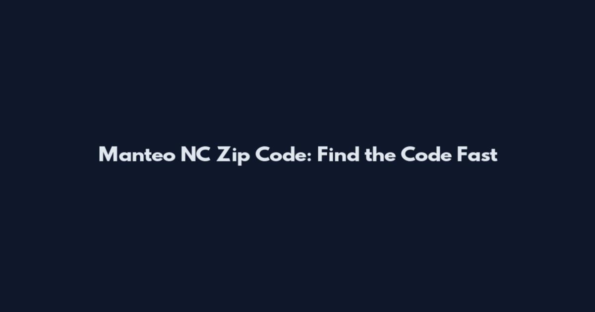 Manteo NC Zip Code: Find the Code Fast