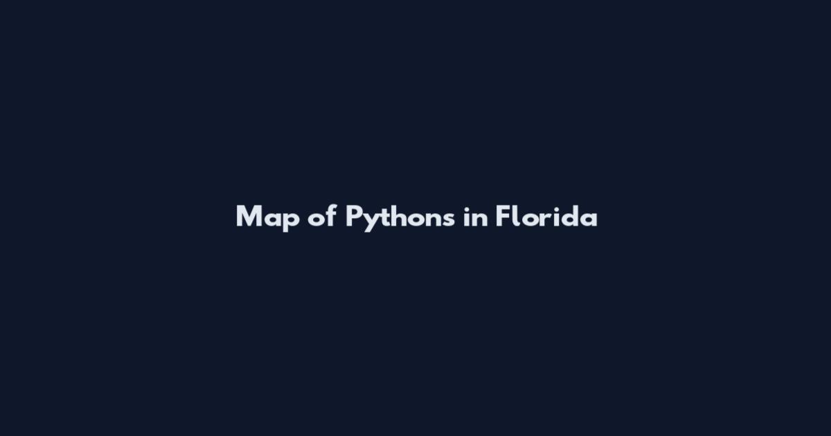 Map of Pythons in Florida