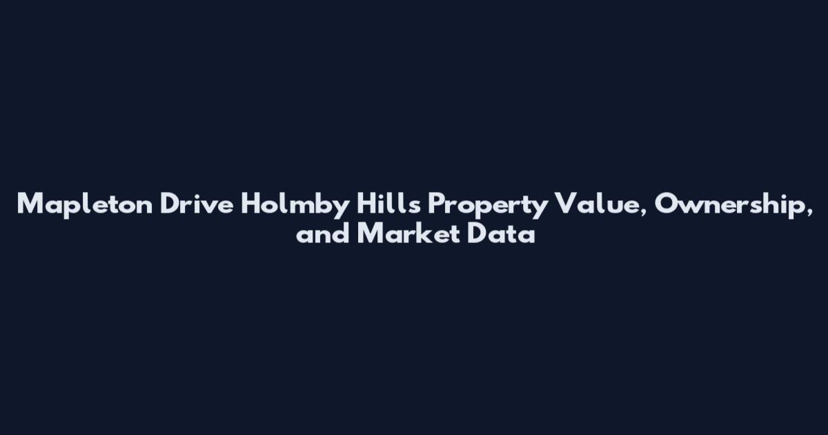 Mapleton Drive Holmby Hills Property Value, Ownership, and Market Data