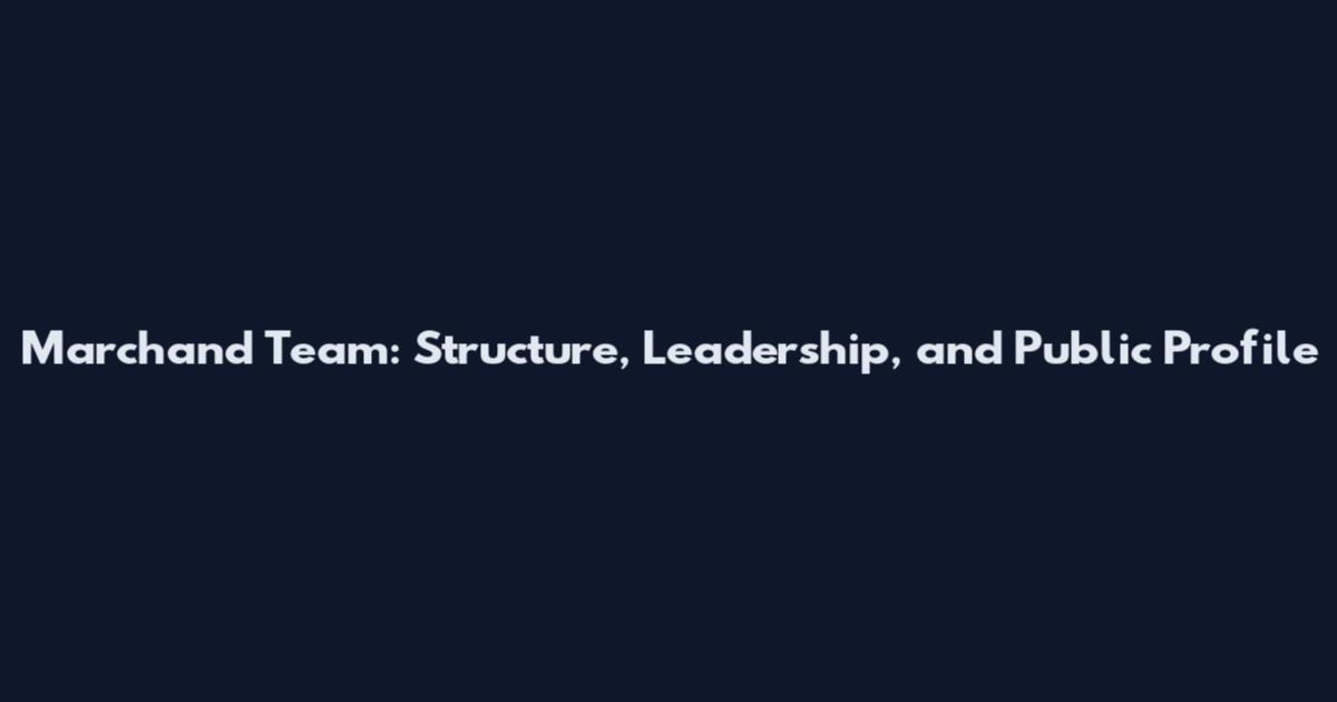 Marchand Team: Structure, Leadership, and Public Profile