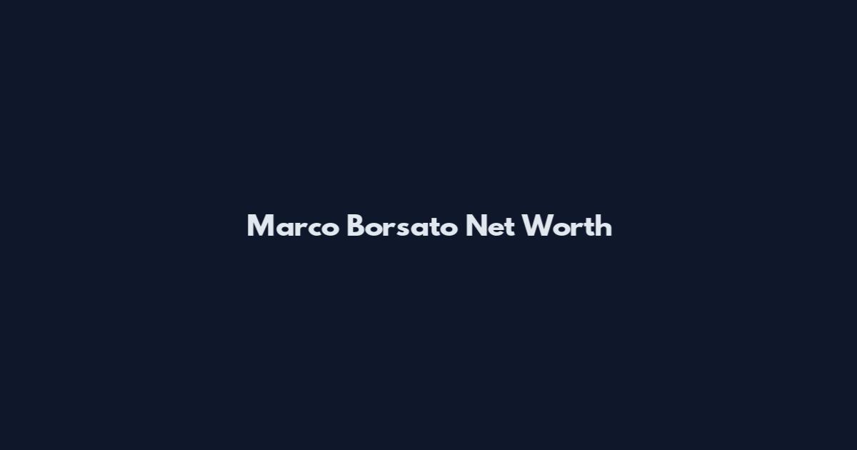 Marco Borsato Net Worth