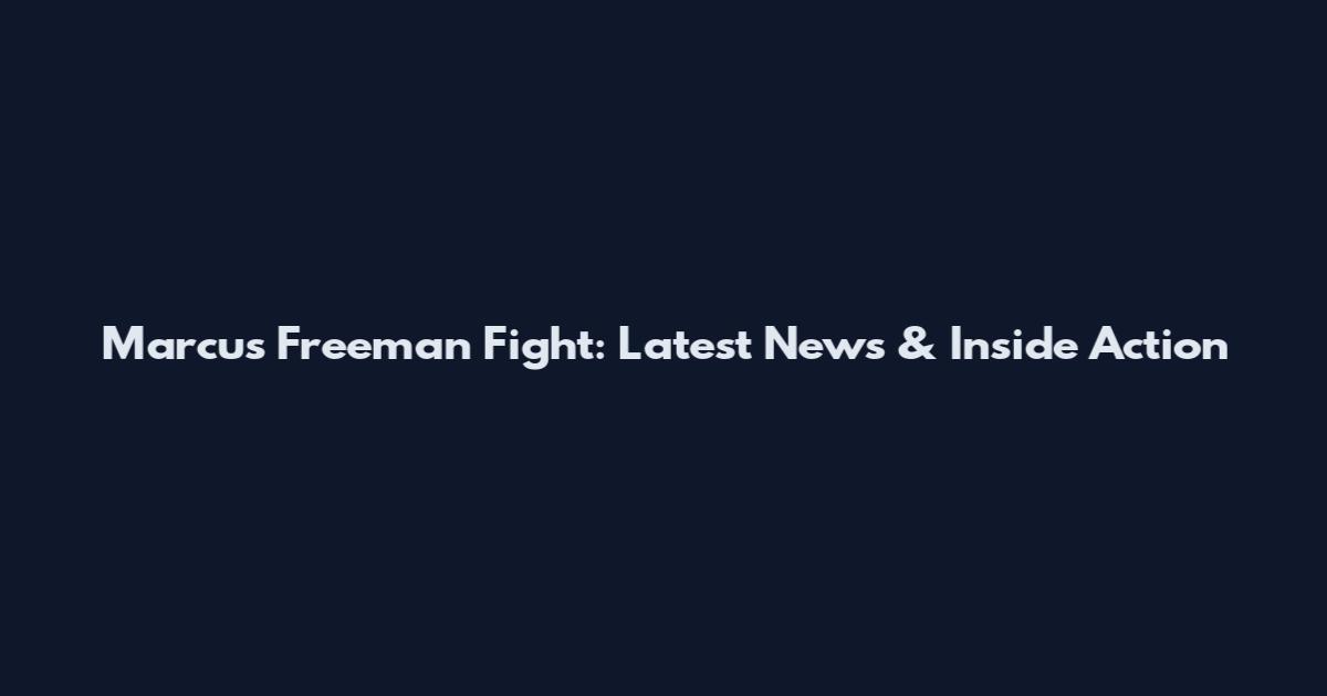 Marcus Freeman Fight: Latest News & Inside Action