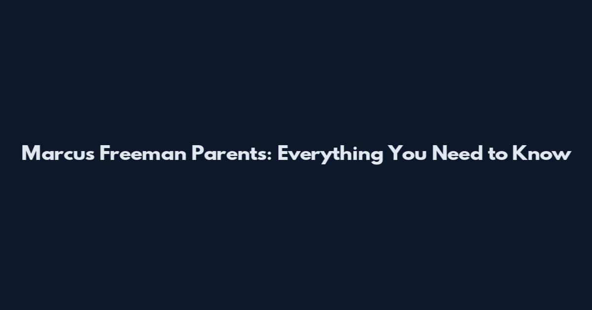 Marcus Freeman Parents: Everything You Need to Know