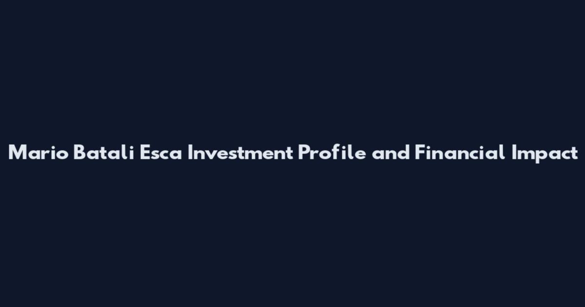 Mario Batali Esca Investment Profile and Financial Impact