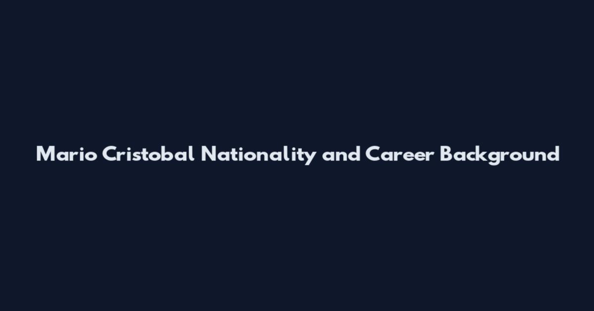 Mario Cristobal Nationality and Career Background