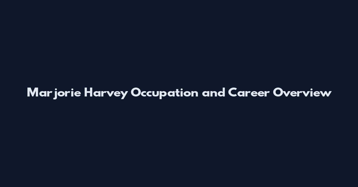 Marjorie Harvey Occupation and Career Overview