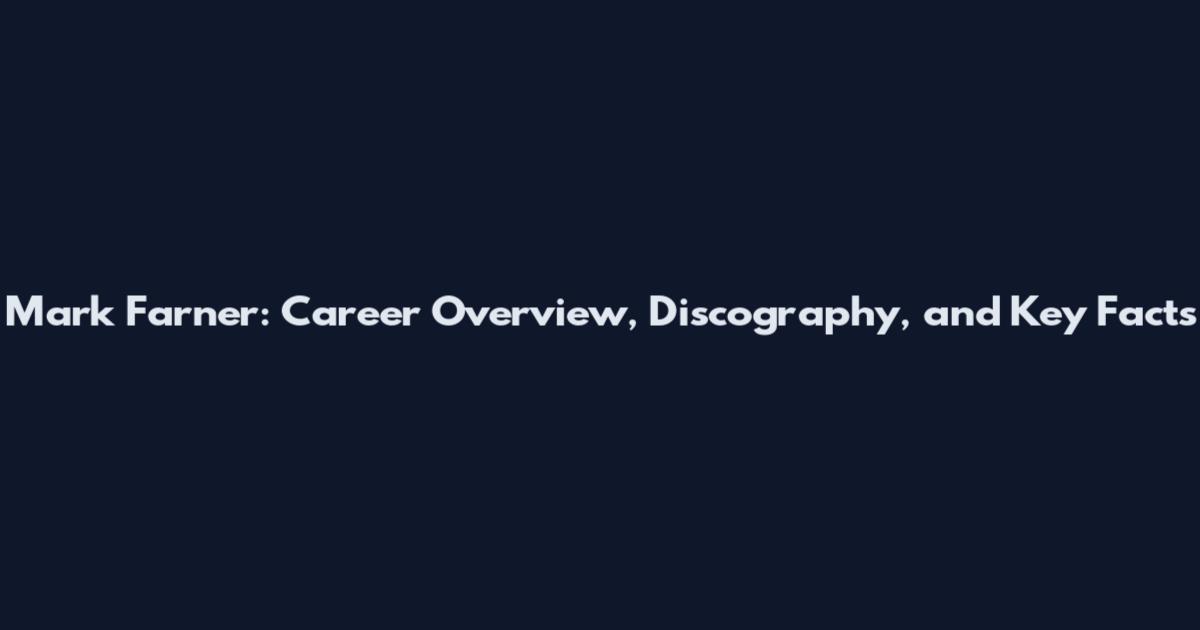 Mark Farner: Career Overview, Discography, and Key Facts