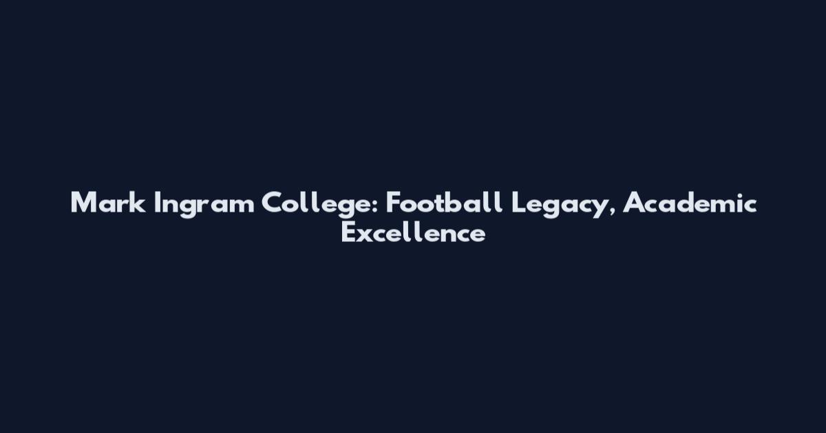 Mark Ingram College: Football Legacy, Academic Excellence
