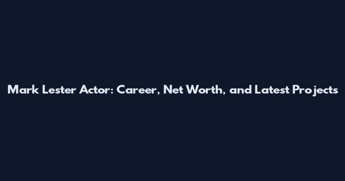 Mark Lester Actor: Career, Net Worth, and Latest Projects